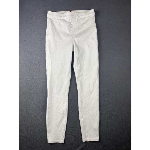 Spanx Jegging Women's Medium White Pull On Jeans Leggings Stretch Casual - Picture 1 of 6